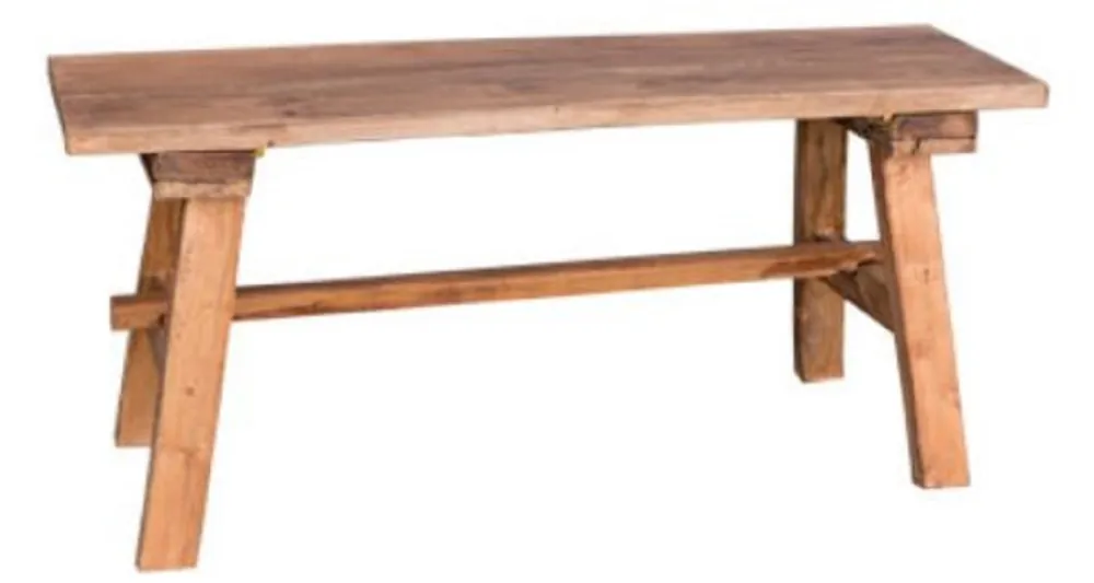 Casa Padrino banco de estilo campestre natural 90 x 26 x H. 41 cm - Banco Plegable de Madera Maciza Schnäppchen