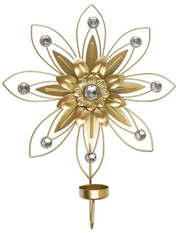 Billig Casa Padrino conjunto de candelero de pared de diseño de 4 oro 26 x 6 x H. 32 cm - Decoración de Pared Decorativa