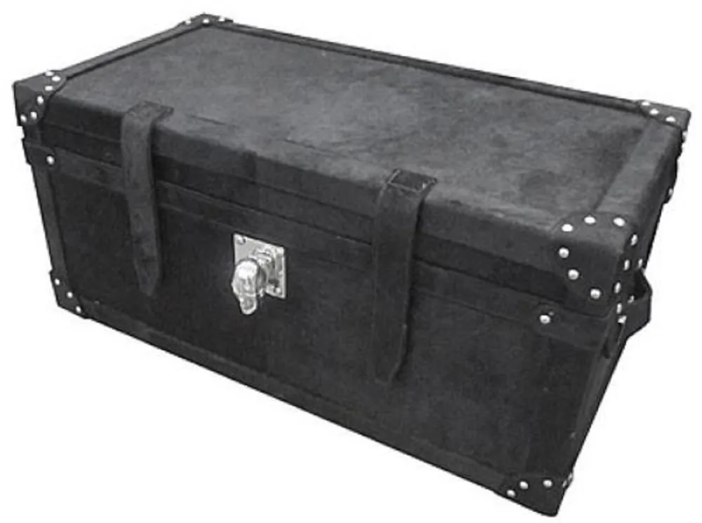 Casa Padrino cofre decorativo de lujo negro / plata 80 x 40 x H. 36 cm - Colección de Lujo Billig
