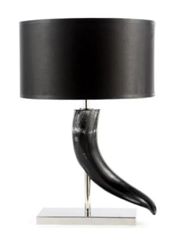 Echt Casa Padrino lámpara de mesa de lujo plata / negro Ø 45 x H. 66 cm - Colección de Lujo