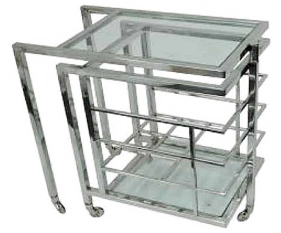 Casa Padrino carritos de comida de lujo plata 72 x 42 x H. 77 cm - Hotel Restaurant Gastronomía Carritos de Comida Sonderangebot