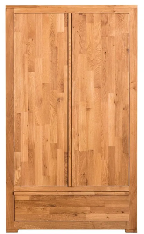 Casa Padrino armario de dormitorio de estilo campestre natural 110 x 55 x H. 190 cm - Gabinete de Dormitorio en Madera de Roble con 2 Puertas y Cajón Super-Preis
