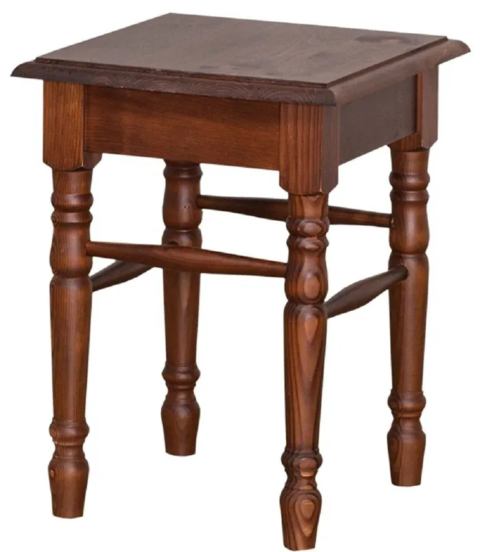 Online Kaufen Casa Padrino taburete de estilo campestre marrón 35 x 35 x H. 45 cm - Muebles de Estilo Campestre