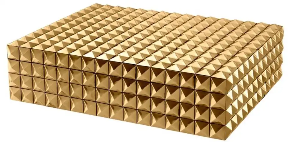 Preisknaller Casa Padrino ataúd de joyería / caja de joya de lujo con tapa oro 40 x 30 x H. 10 cm - Accesorios de Lujo