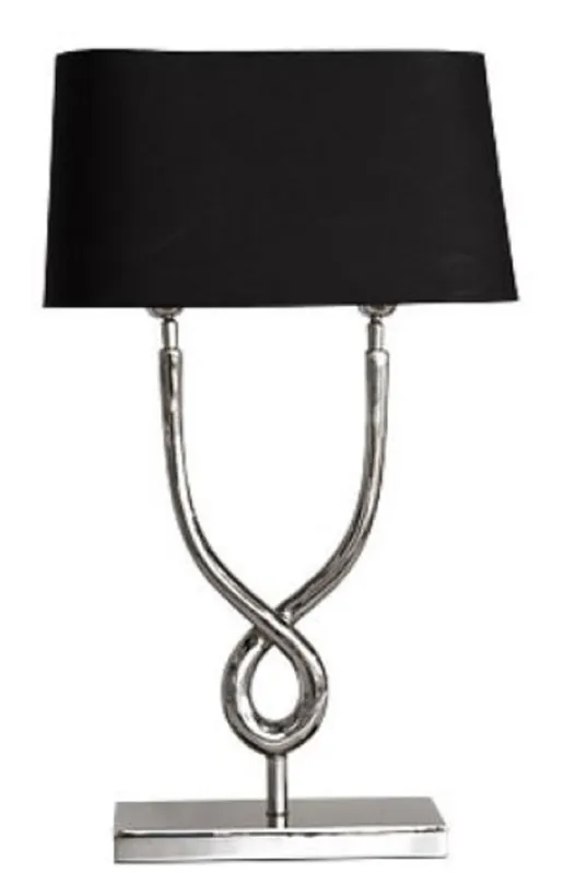 Neuheit Casa Padrino lámpara de mesa de diseño plata / negro 31 x 13 x H. 55 cm - Lámpara de Mesa de Salón de Lujo