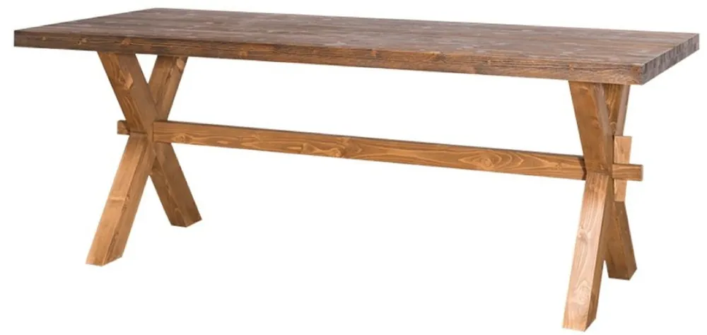 Aktuell Casa Padrino mesa de comedor / mesa de cocina estilo campestre de madera maciza marrón 210 x 90 x H. 78 cm - Muebles de Cocina de Estilo Campestre