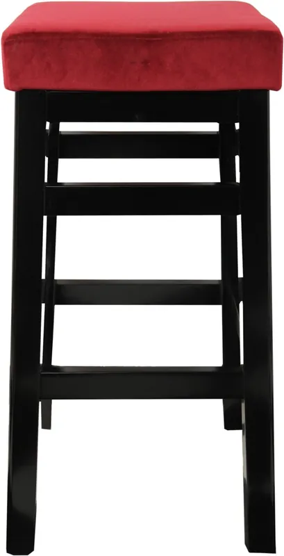 Super-Preis Taburete de bar de lujo Casa Padrino Burdeos / Negro - Muebles de hotel de lujo - Hecho en Francia - Muebles de restaurante - Colección Luxury
