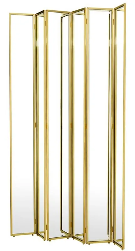 Meistverkauft Casa Padrino divisor de la sala de lujo con espejo de vidrio oro 150 x H. 220 cm - Muebles de Lujo