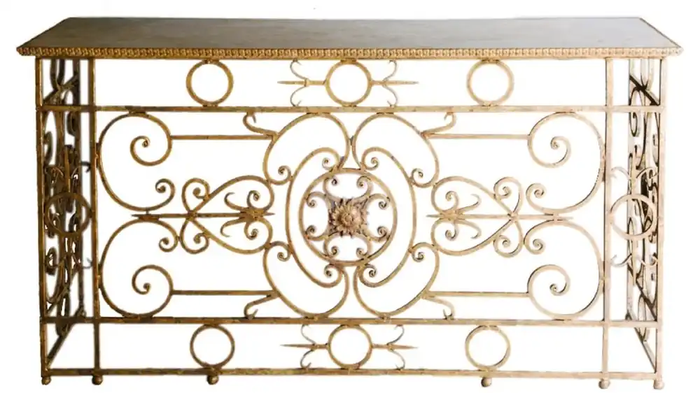 Casa Padrino consola barroco de lujo blanco / oro antiguo 172 x 51 x H. 95 cm - Muebles Barrocos Letzte Chance