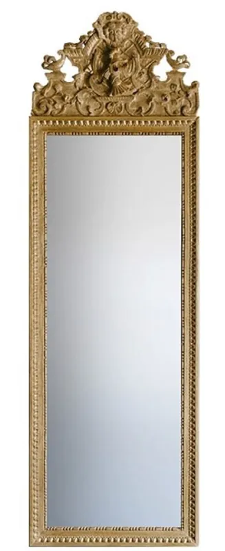 Markenprodukt Casa Padrino Espejo de Pared Barroco Oro 58 x H. 180 cm - Magnífico Espejo de Pared con Hermosas Decoraciones