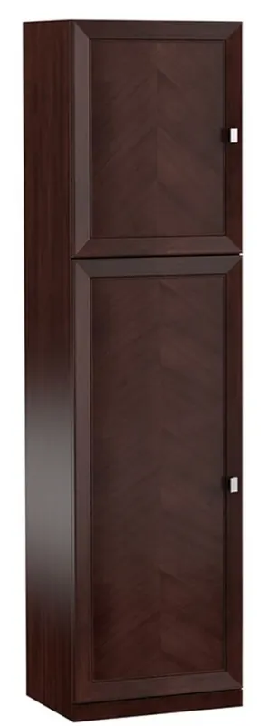 Casa Padrino Armario de Ropa de Lujo Marrón Oscuro / Plata 70,4 x 44,2 x H. 225,6 cm - Armario de Dormitorio con 2 Puertas - Muebles de Dormitorio Begrenztes Angebot