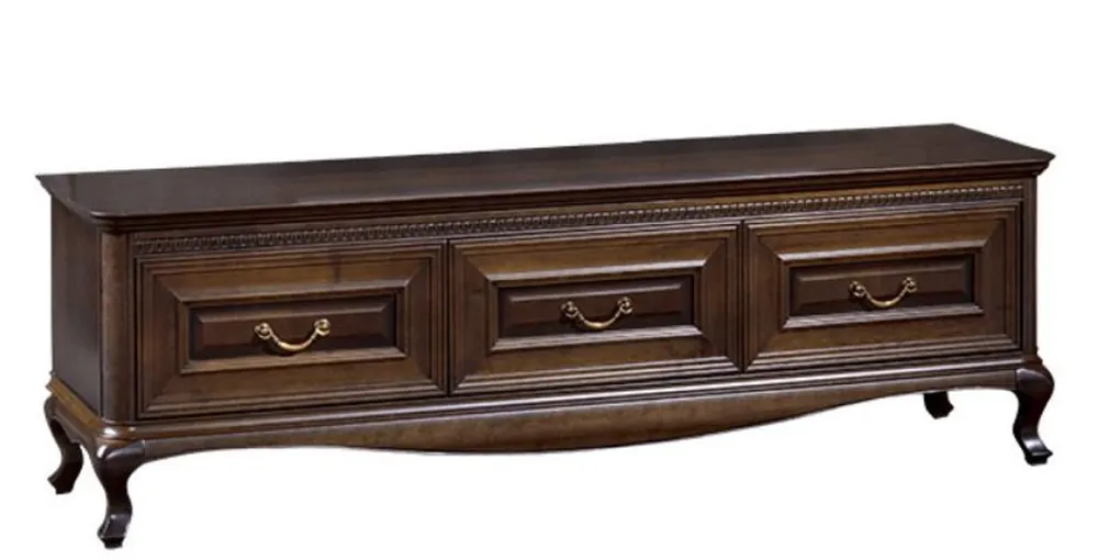 Casa Padrino aparador art nouveau de lujo marrón oscuro 165,9 x 45,6 x H. 52 cm - Mueble de Televisión con 3 Cajones - Muebles de Sala Sichere Zahlung