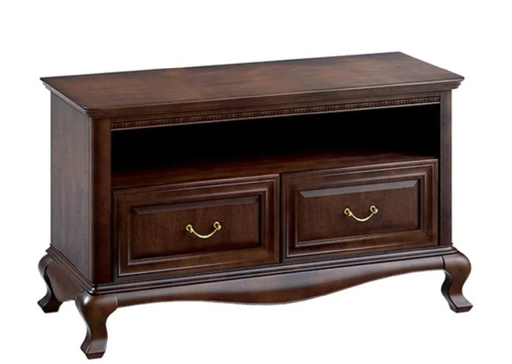 Geprüft Casa Padrino aparador art nouveau de lujo marrón oscuro 115,6 x 45,6 x H. 68,2 cm - Mueble de Televisión con 2 Cajones - Muebles de Sala