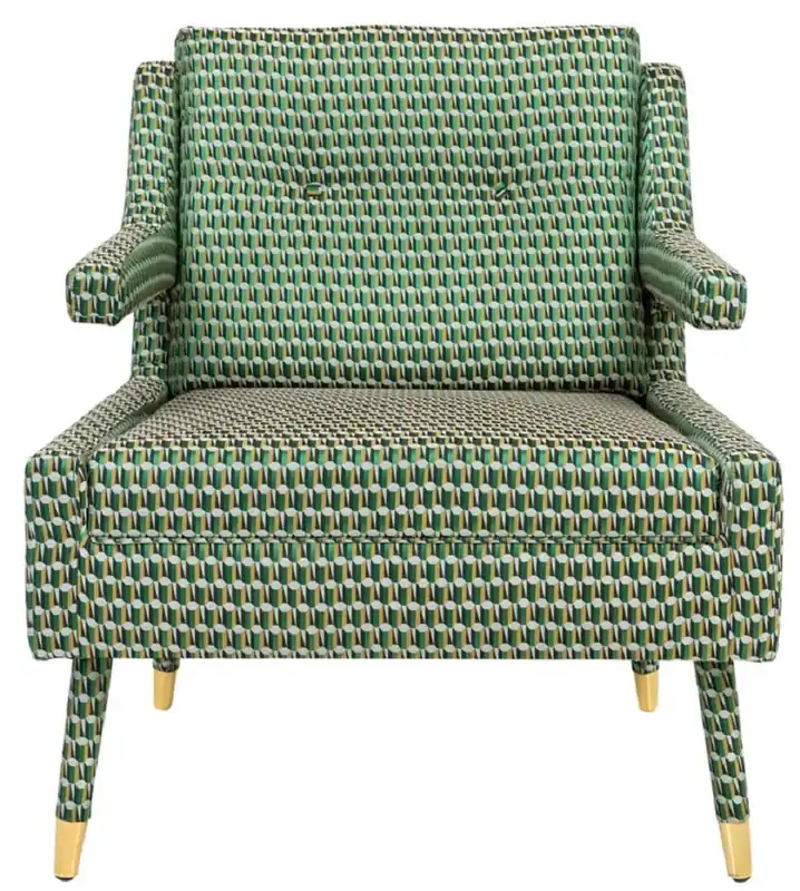 Ausverkauf Casa Padrino sillón de lujo verde / oro 76 x 88 x H. 89 cm - Sillón para Sala de Estar Estilo Neoclásico - Muebles de Sala de Estar de Diseño