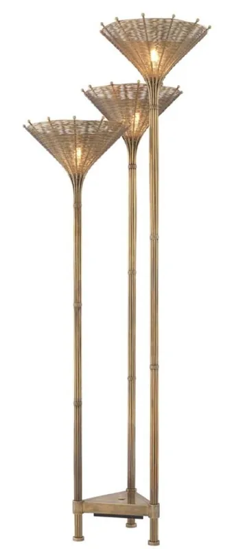 Geprüft Casa Padrino lámpara de pie de lujo latón vintage 70 x 70 x H. 197 cm - Lámpara de Pie para Hotel y Restaurante