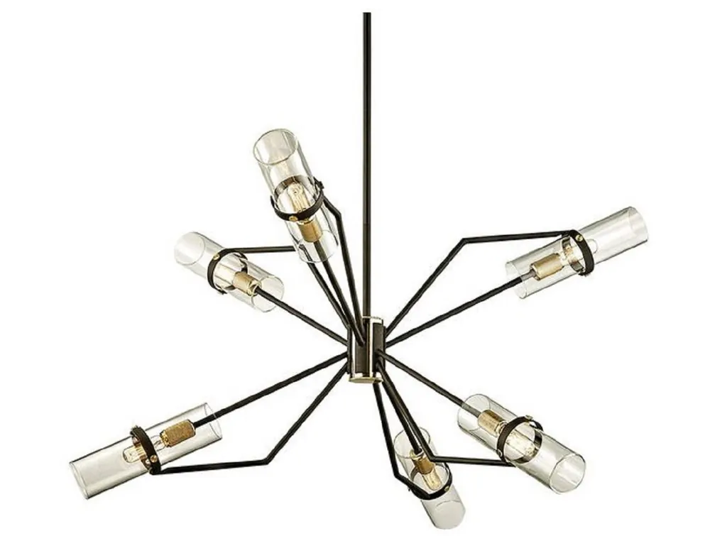 Bestpreis Casa Padrino araña de lujo bronce / latón Ø 91,4 x H. 55,3 cm - Araña de Salón de Diseño - Calidad de Lujo