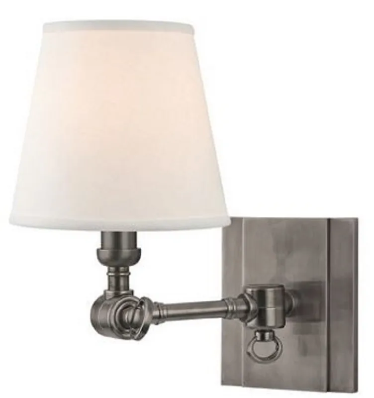Casa Padrino lámpara de pared de lujo plata antiguo / blanco 15,2 x 24,1 x H. 25,4 cm - Lámpara de Pared con Brazo Giratorio Heißes Angebot