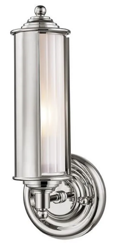 Neuheit Casa Padrino lámpara de pared de lujo plata / blanco 12,1 x 12,7 x H. 31,1 cm - Colección de Lujo