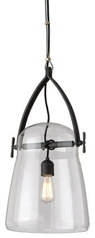 Casa Padrino lámpara colgante de lujo negro Ø 30,5 x H. 61 cm - Lámpara Colgante con Pantalla de Vidrio Redonda Abverkauf