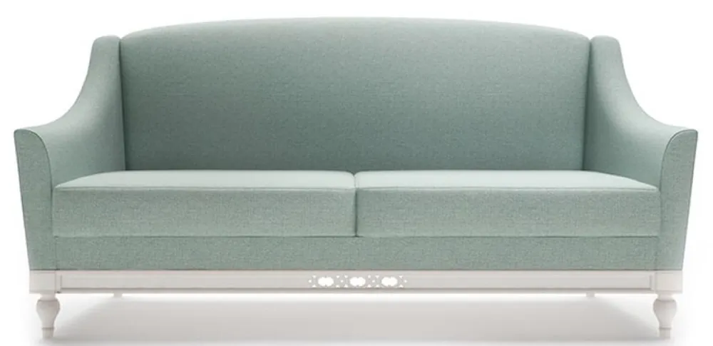 Sofort Bestellen Casa Padrino Sofá Art Nouveau de Lujo de 3 Plazas Verde Menta / Blanco 185 x 90 x H. 96 cm - Calidad de Lujo