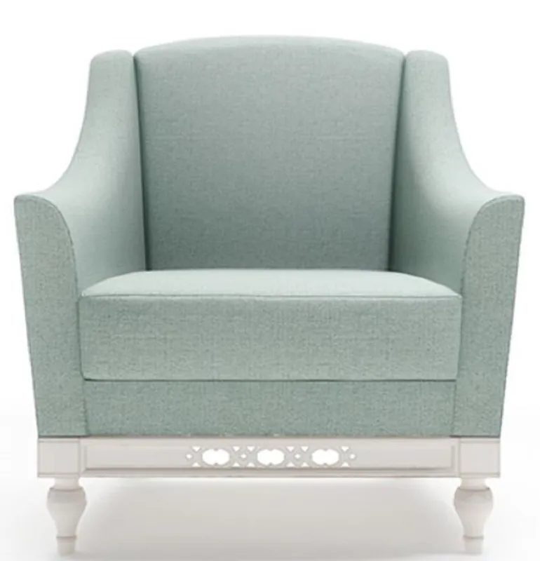 Online Kaufen Casa Padrino Sillón Art Nouveau de Lujo Verde Menta / Blanco 81 x 90 x H. 96 cm - Calidad de Lujo