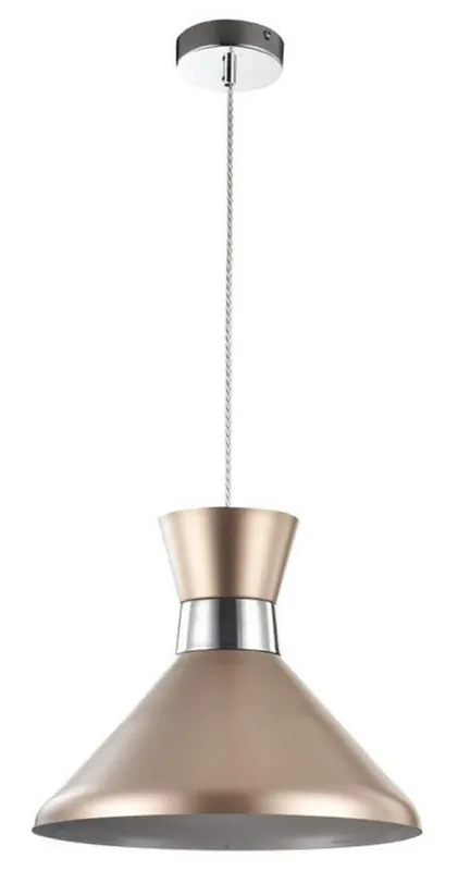 Casa Padrino Lámpara Colgante Champagne / Plata Ø 33,5 cm - Lámpara de Altura Regulable Preis Gesenkt