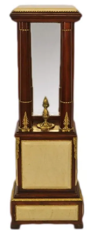 Direkt Vom Hersteller Casa Padrino Pilar Barroco Marrón Oscuro / Crema / Latón 35 x 25 x H. 110 cm - Muebles Barrocos
