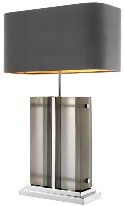 Casa Padrino lámpara de mesa de lujo plata / gris 45 x 22 x H. 73 cm - Lámpara de Mesa de Hotel & Restaurant Günstig