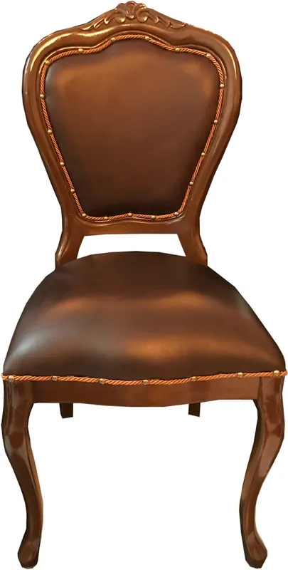 Silla de comedor de cuero genuino barroco de Casa Padrino, marrón / marrón - Muebles hechos a mano con cuero genuino Bestpreis