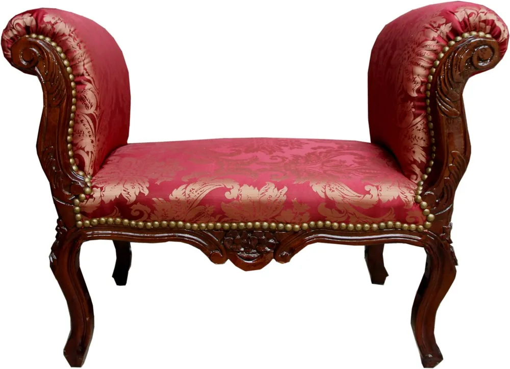Casa Padrino Taburete Taburete Taburete Burdeos Patrón / Marrón - Muebles de banco Sale