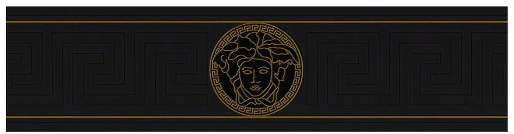 Versace Papel Pintado No Tejido Barroco Diseño Griego 935224 Negro / Oro - Borde - Papel Tapiz de Diseño - Calidad de Lujo Jetzt Kaufen