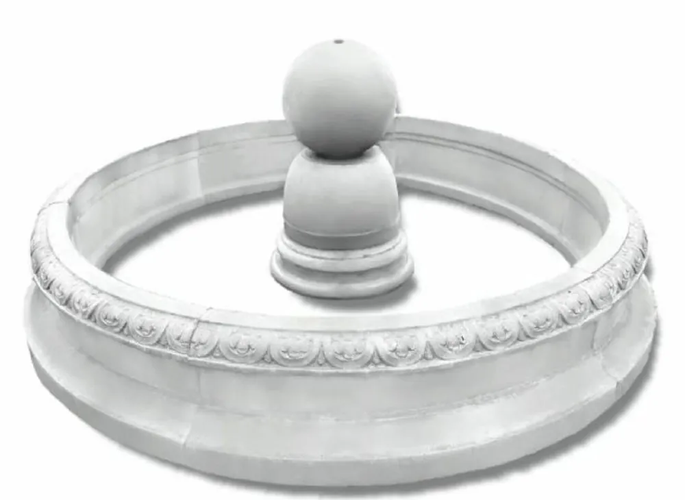 Casa Padrino Fuente Barroco Blanco Ø 240 x H. 90 cm - Fuente de Jardín Redonda de Estilo Barroco Meistverkauft