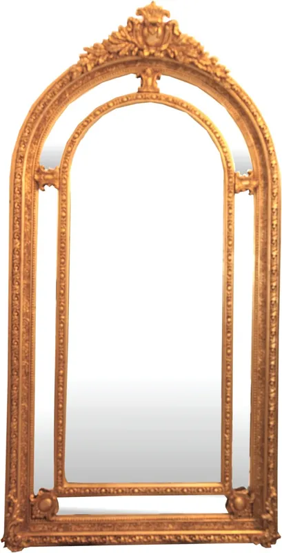 Neu Casa Padrino Espejo de pared barroco dorado 125 x Alt. 228 cm - Noble y magnífico