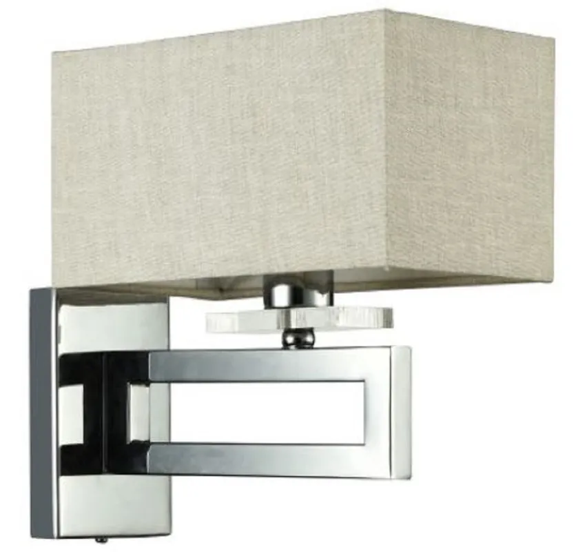 Schneller Versand Casa Padrino Lámpara de Pared Art Deco Plata / Caqui 12 x 24 x H. 24 cm - Aplique de Pared Art Deco