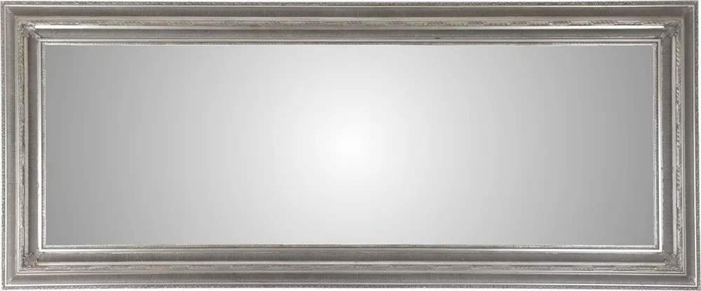 Bestpreis Casa Padrino espejo de pared de estilo antiguo plateado 142 x H. 100 cm - Muebles de Salón Barroco