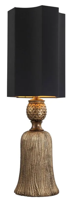 Ausverkauf Casa Padrino lámpara de mesa de lujo oro / negro 30,5 x 30,5 x H. 96 cm - Lámpara de Sala de Estar - Calidad de Lujo