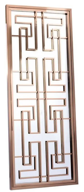 Casa Padrino espejo de pared de acero inoxidable de lujo oro rosa 85 x 6 x H. 220 cm - Espejo de Diseño - Espejo de Armario - Espejo de la Sala Schnäppchen