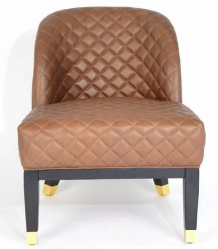 Meistverkauft Casa Padrino sillón de cuero de lujo marrón / negro / oro 62 x 73 x H. 79 cm - Muebles de Sala de Estar - Muebles de Cuero Genuino