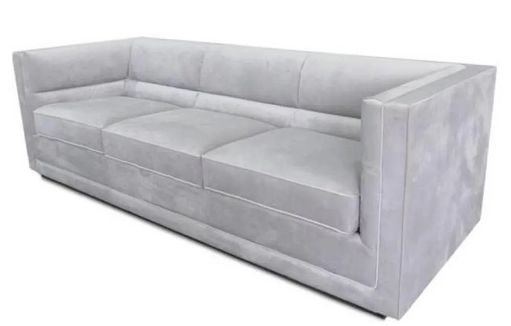 Angebot Casa Padrino sofá de lujo gris claro 231 x 86 x H. 74 cm - Sofá de Terciopelo de la Sala - Muebles de Sala