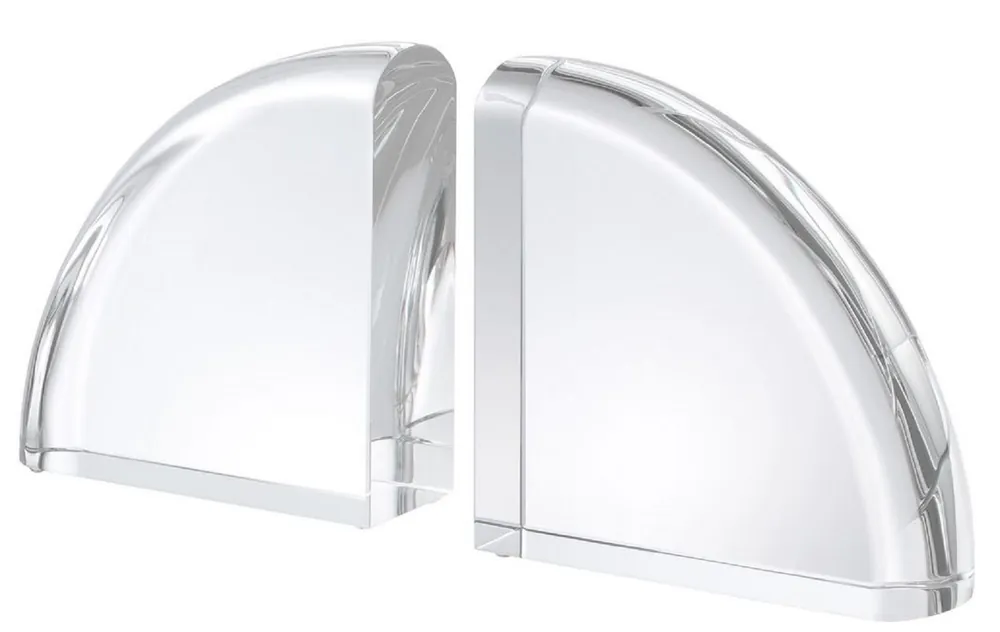 Casa Padrino conjunto de sujetalibros de lujo de cristal de vidrio 22 x 7,5 x H. 22,5 cm - Accesorios Decorativos de Lujo Direktkauf