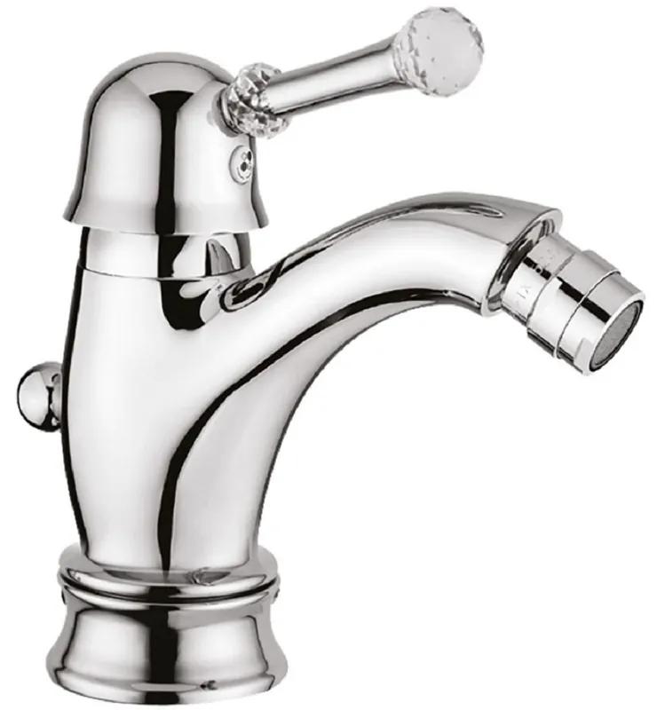 Jetzt Kaufen Casa Padrino grifo de lavabo de lujo con cristal Swarovski plata H. 16,5 cm - Mezclador Monomando para Lavabo - Accesorios de Baño de Lujo