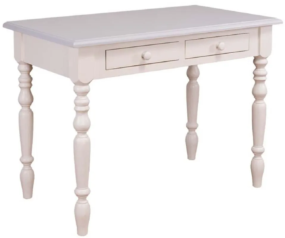 Casa Padrino escritorio de estilo campestre con 2 cajones crema / gris 109 x 60 x H. 79 cm - Muebles de Oficina de Estilo Campestre Direkt Vom Hersteller