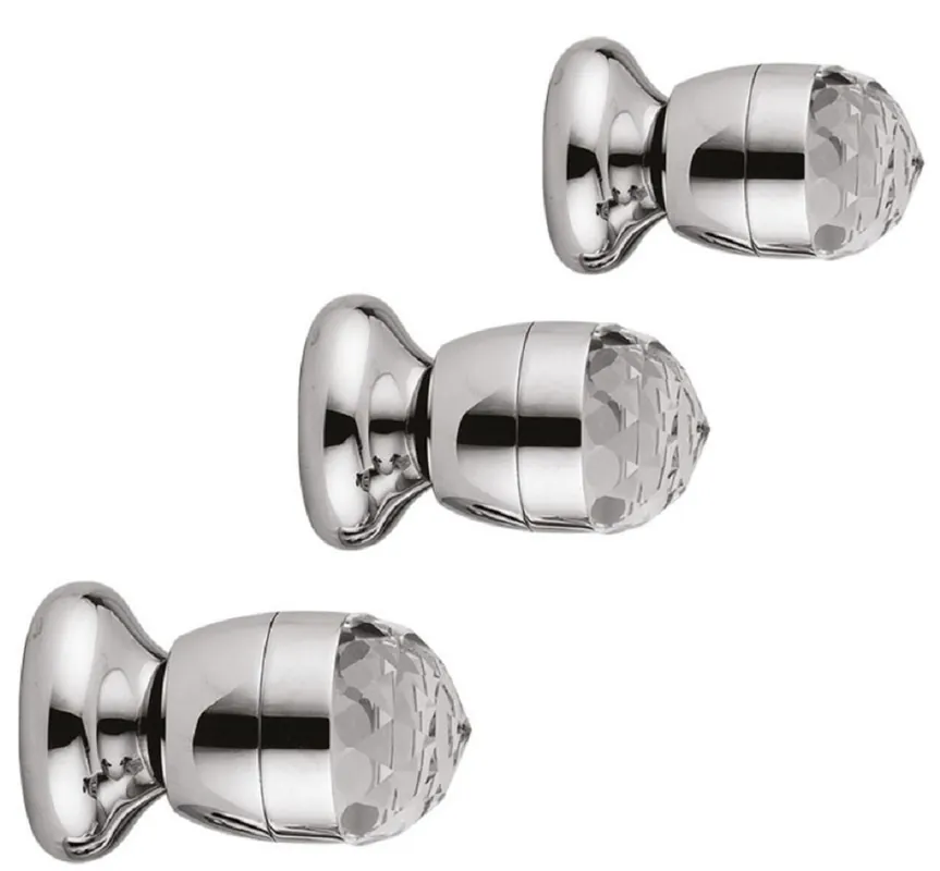 Casa Padrino conjunto de grifos de ducha de lujo con cristal Swarovski plata - Conjunto de Ducha para Baño - Calidad de Primera Clase - Hecho en Italia Günstig