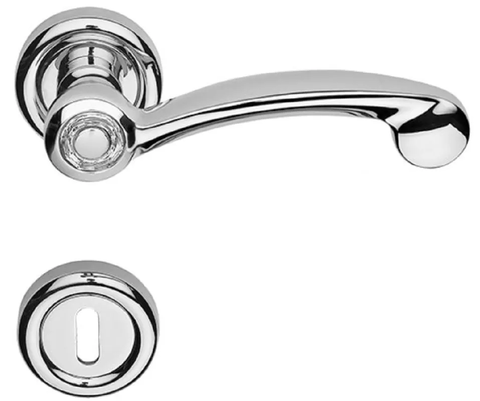 Casa Padrino conjunto de manijas de puerta de lujo plata, 14,5 x H. 5 cm - Pomos Modernos con Cristal de Swarovski - Calidad de Lujo - Hecho en Italia Letzte Chance