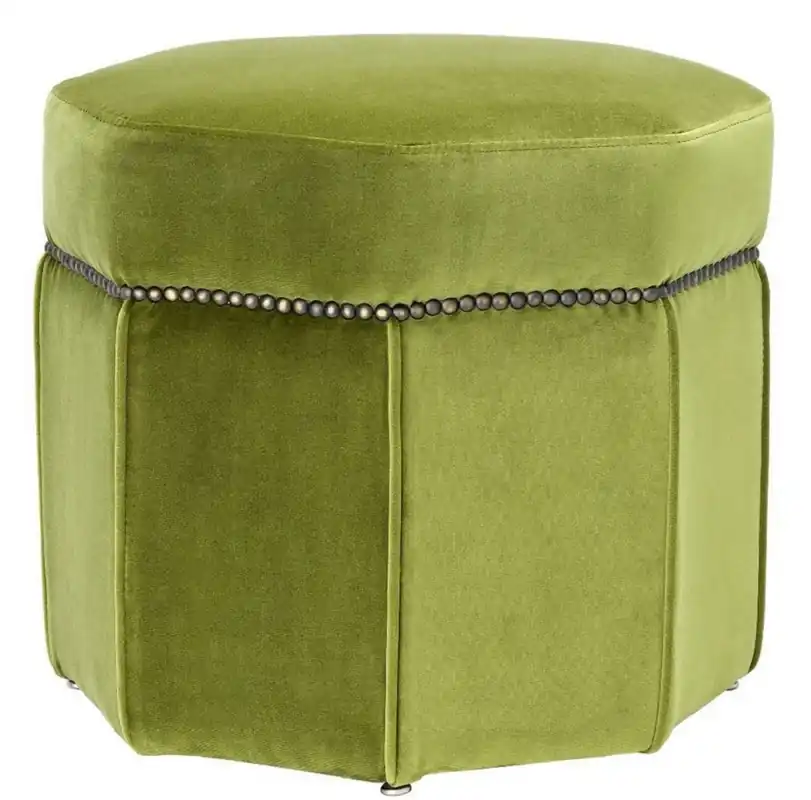 Top-Angebot Casa Padrino taburete de lujo verde claro / latón antiguo 46 x 46 x H. 44 cm - 8 Angular Taburete - Muebles de Lujo