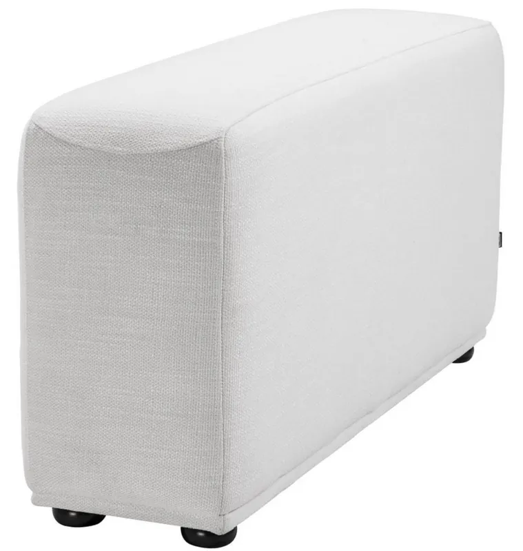 Casa Padrino reposabrazo de lujo con tejido de microfibra blanco / negro 33 x 109 x H. 55 cm - Muebles de Sala Sale