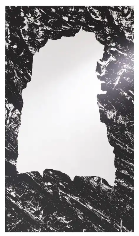Abverkauf Casa Padrino espejo de pared de diseño negro 70 x H. 123 cm - Espejo de Salón - Espejo Guardarropía - Colección de Lujo