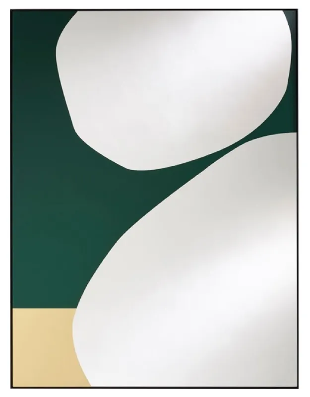 Echt Casa Padrino espejo de pared de diseño verde / oro 81 x H. 107 cm - Espejo de Salón - Espejo Guardarropía - Calidad de Lujo