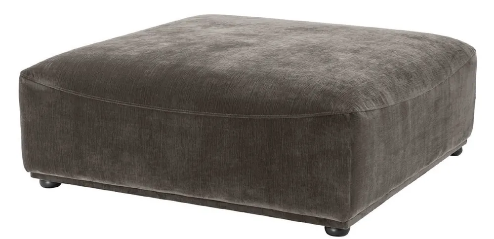 Schnäppchen Casa Padrino taburete de lujo gris / negro 109 x 109 x H. 42 cm - Taburete de 4 Esquinas - Muebles de Lujo