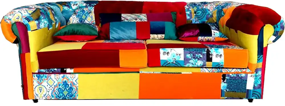 Meistverkauft Casa Padrino Chesterfield - Sofá de retazos, 3 piezas - Sofá de diseño para sala de estar